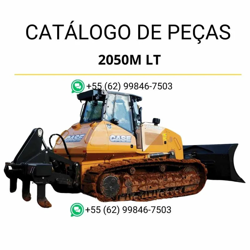Catálogo de peças CASE 2050M LT NRC em PDF com diagramas técnicos e identificação detalhada dos componentes da máquina