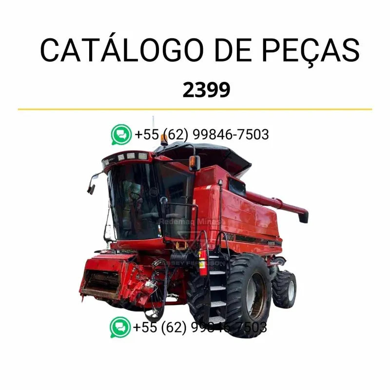Catálogo de peças da colheitadeira CASE 2399 em PDF, trazendo diagramas detalhados e identificação completa dos componentes originais.