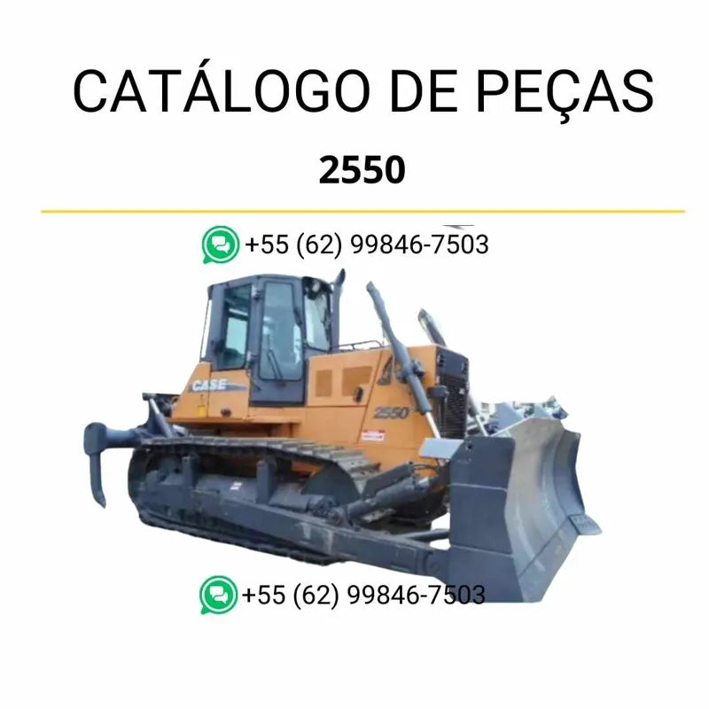 Catálogo de peças CASE 2550 para trator de esteira (PDF) com diagramas técnicos e lista completa de componentes originais