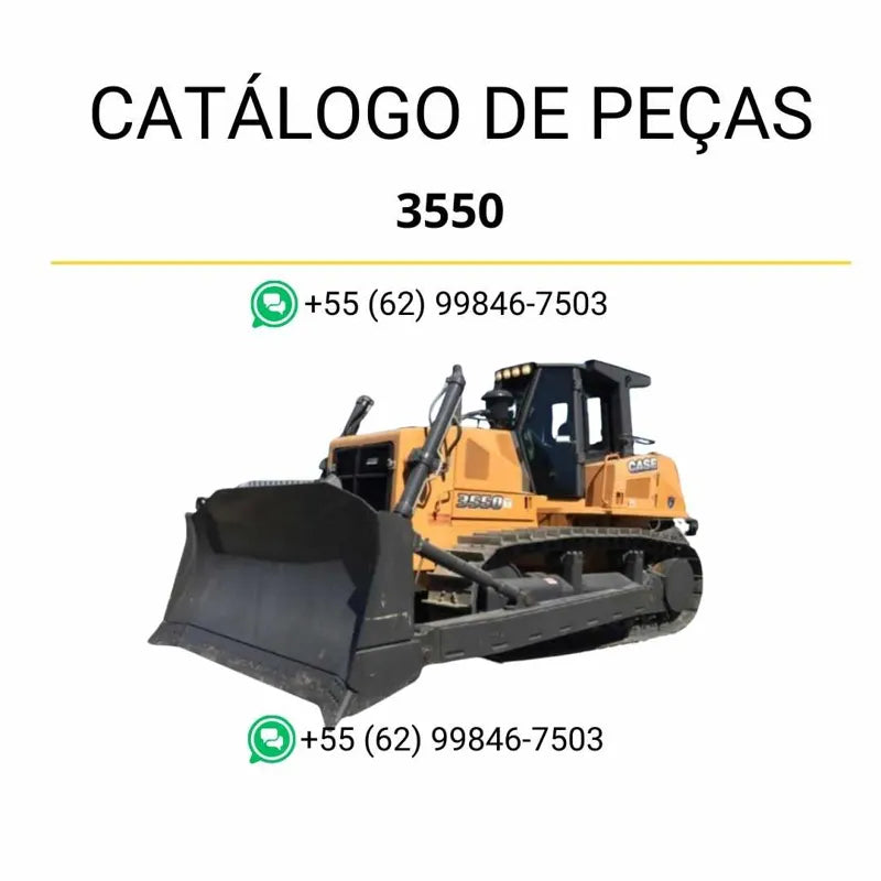 Catálogo de peças CASE 3550 para trator de esteira em PDF com ilustrações técnicas detalhadas e identificação de componentes originais
