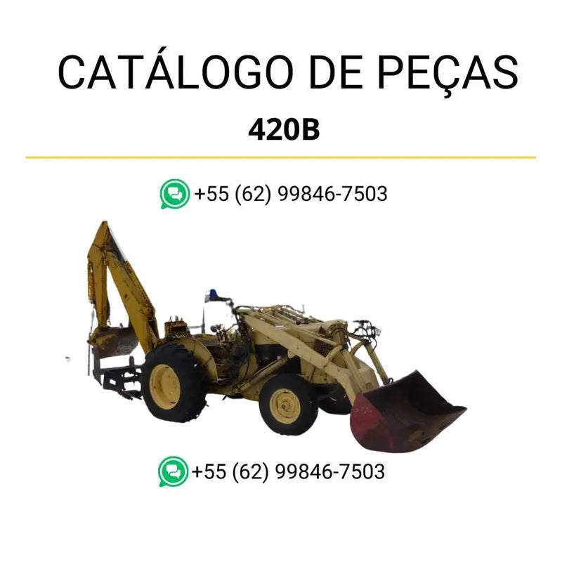 Catálogo de peças CASE 420B em PDF com diagramas técnicos e identificação detalhada dos componentes do trator sobre rodas 1957–1958.