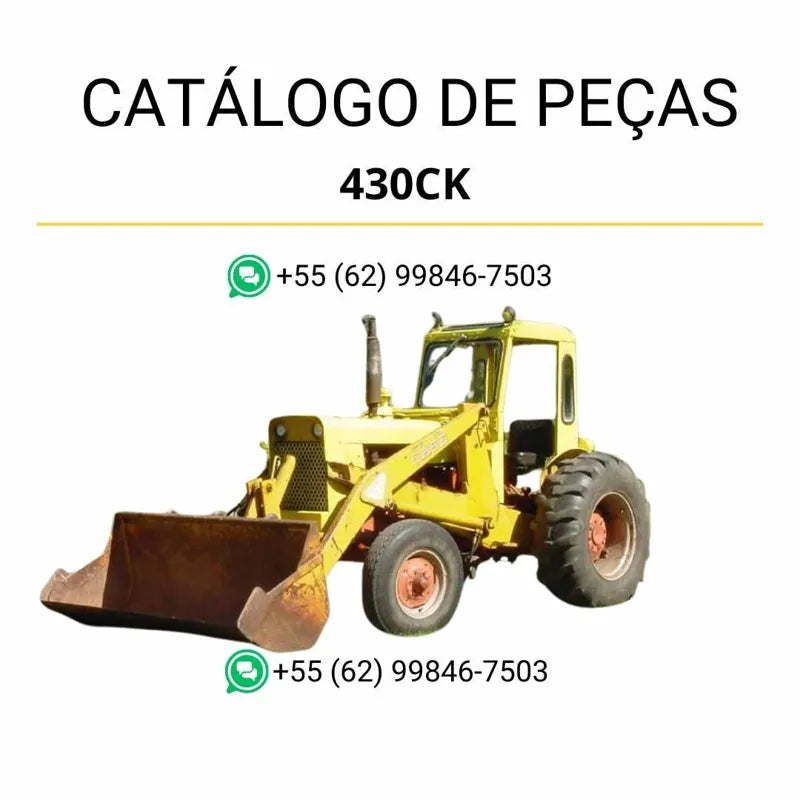 Catálogo de peças CASE 430CK em PDF com ilustrações técnicas e identificação completa dos componentes do trator sobre rodas 1960–1966.