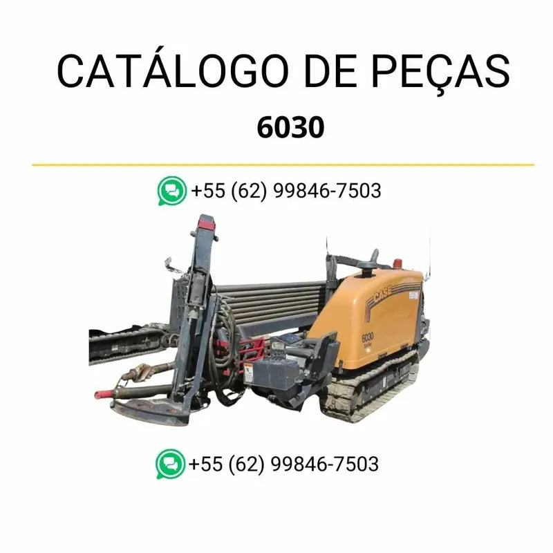 Catálogo de peças CASE 6030 em PDF, com diagramas detalhados e identificação dos componentes do perfurador horizontal