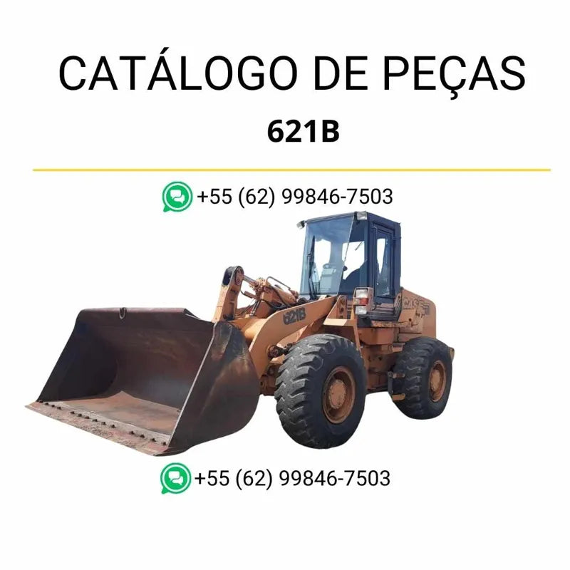 Catálogo de peças CASE 621B em PDF, com diagramas técnicos e relação completa de componentes da carregadeira de rodas