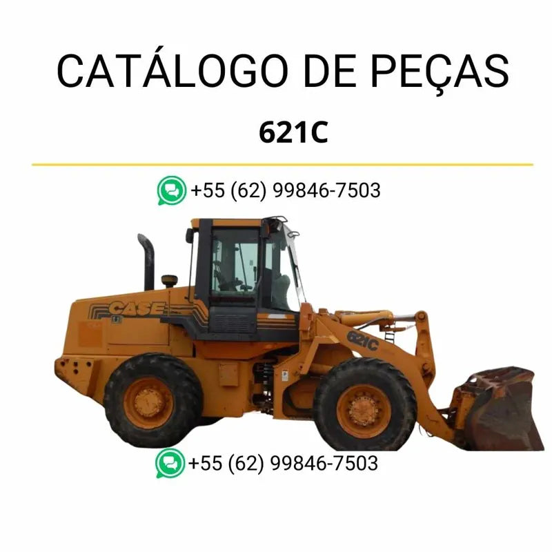 Catálogo de peças CASE 621C em PDF com ilustrações detalhadas e identificação completa dos componentes da carregadeira de rodas