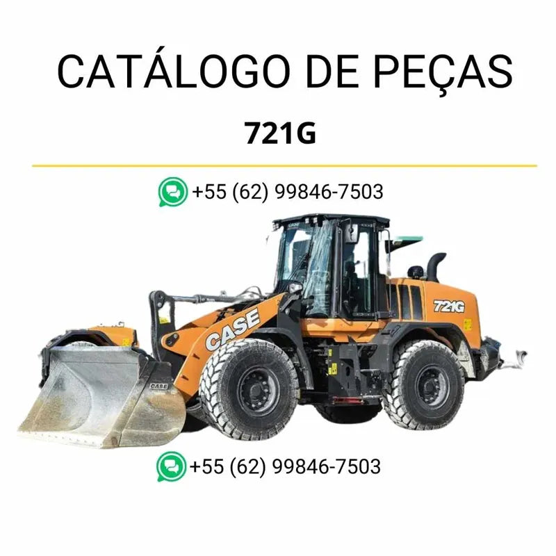 Catálogo de peças CASE 721G em PDF com ilustrações técnicas e identificação detalhada dos componentes da pá-carregadeira TIER 4B