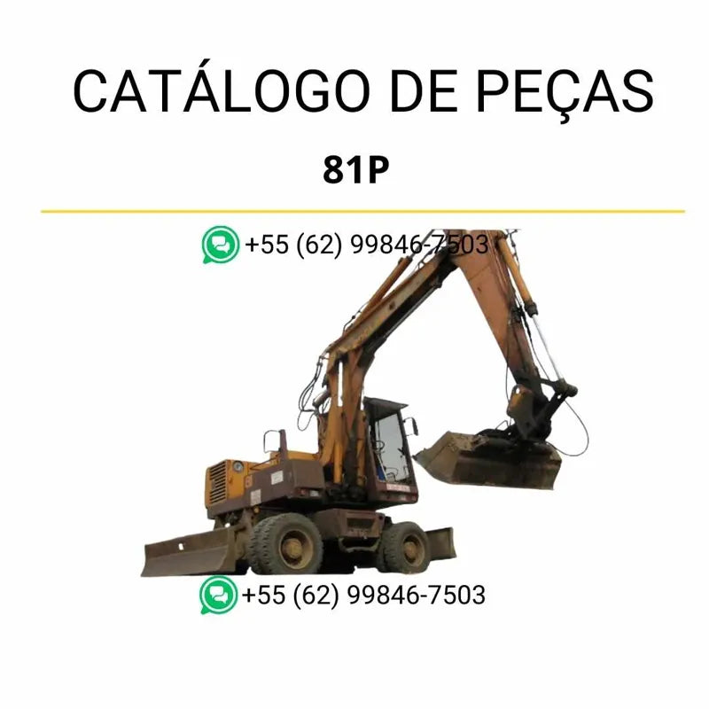 Catálogo de peças Case 81P Escavadeira em PDF com ilustrações detalhadas e identificação completa de componentes originais das séries 86 a 89.