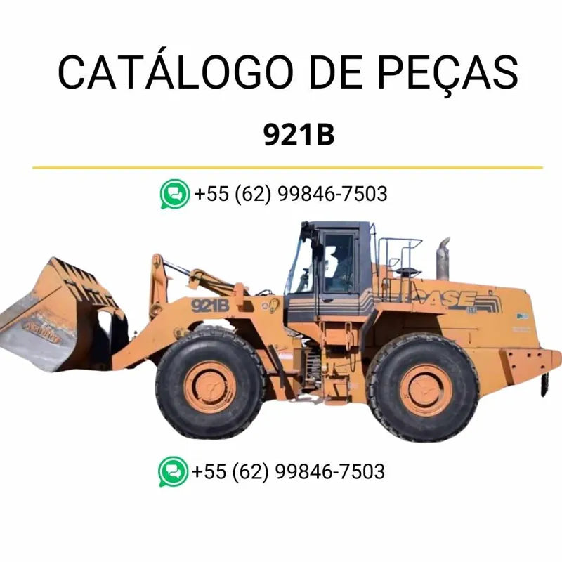 Catálogo de peças CASE 921B em PDF com diagramas técnicos e identificação completa dos componentes da carregadeira de rodas