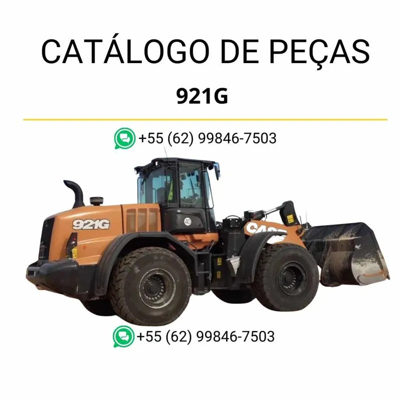 Catálogo de peças CASE 921G em PDF com diagramas detalhados e lista de componentes originais da pá-carregadeira TIER 4B
