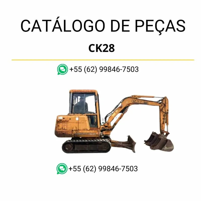 Catálogo de peças Case CX130 em PDF, com ilustrações detalhadas e identificação completa dos componentes originais da escavadeira de esteiras.