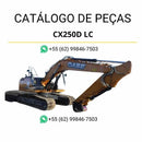 Catálogo de peças Case CX250D LC Escavadeira TIER 4B em PDF com diagramas técnicos completos e lista detalhada de componentes originais da edição 06/2015.