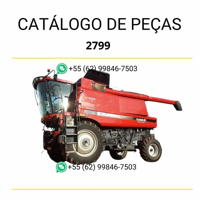 Catálogo de peças da colheitadeira Case IH Axial-Flow 2799 em PDF, com diagramas técnicos ilustrados e lista completa de componentes originais.