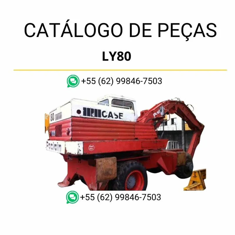 Catálogo de peças CASE LY80 4x4 Escavadeira Poclain em PDF com diagramas técnicos e lista detalhada de componentes originais OEM