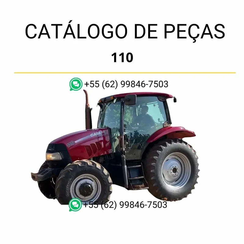 Catálogo de peças CASE MAXXUM 110 Tier 4 em PDF com ilustrações detalhadas e lista completa de componentes originais do trator.