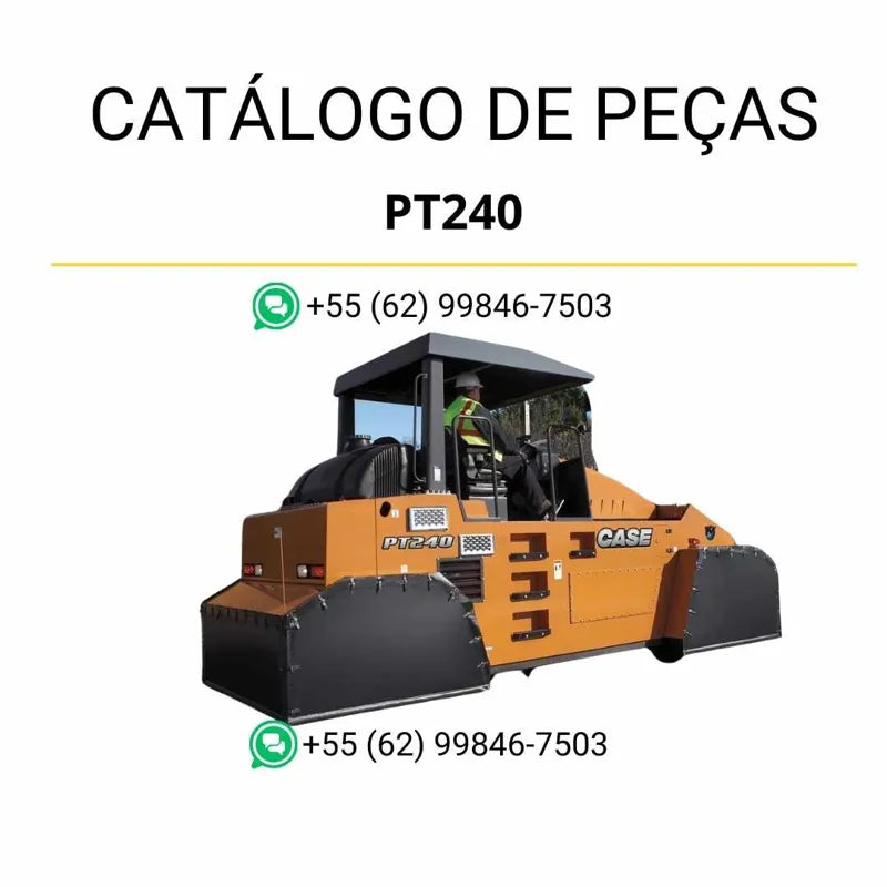 Catálogo de peças CASE PT240 em PDF para o compactador pneumático, com diagramas detalhados e identificação completa dos componentes TIER 3