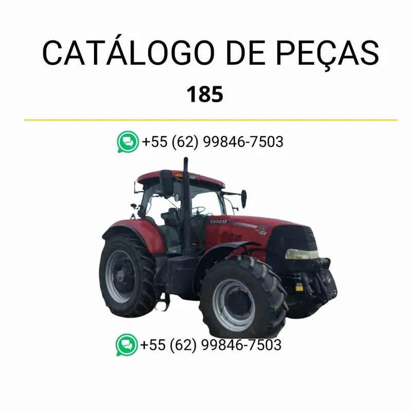 Catálogo de peças CASE PUMA 185 CVT em PDF, com lista detalhada de componentes e ilustrações técnicas completas
