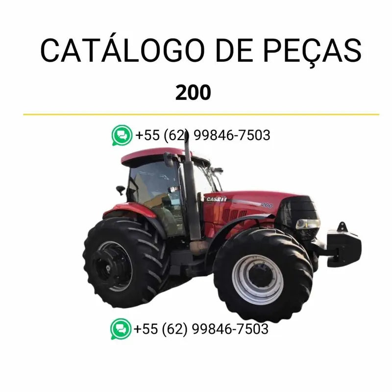 Catálogo de peças CASE PUMA 200 em PDF, com lista completa de componentes e ilustrações técnicas detalhadas