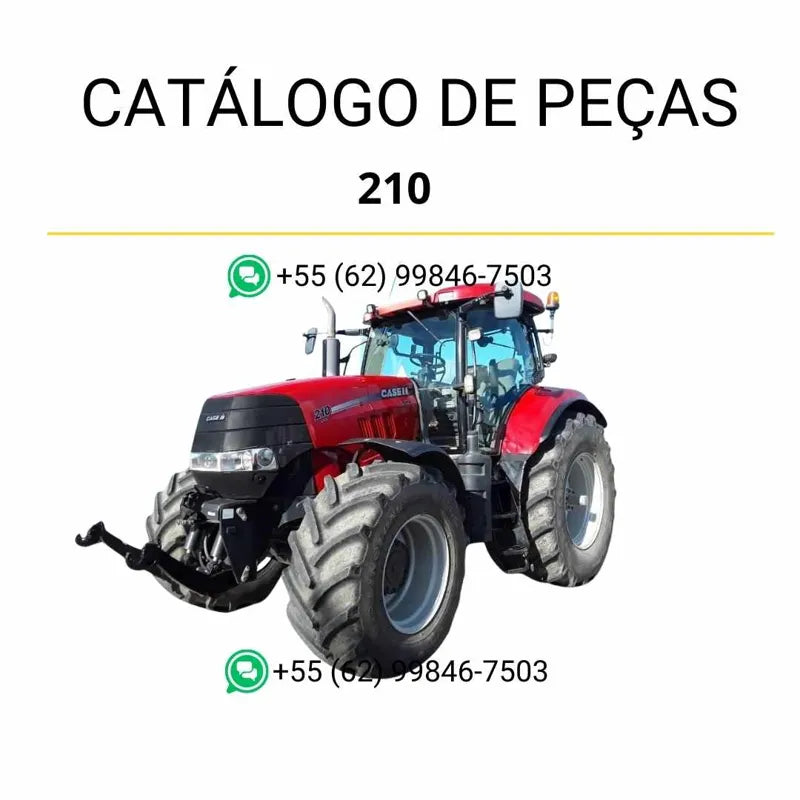 Catálogo de peças CASE PUMA 210 em PDF, com lista completa de componentes e ilustrações técnicas detalhadas