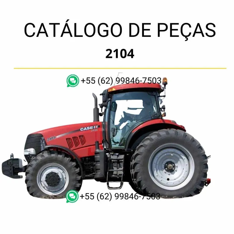 Catálogo de peças CASE PUMA 2104 CCM (CHN) em PDF, com lista completa de componentes e ilustrações técnicas detalhadas