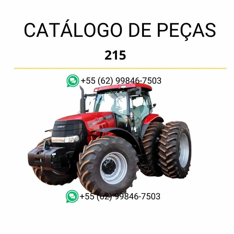 Catálogo de peças CASE PUMA 215 em PDF, com lista completa de componentes e ilustrações técnicas detalhadas