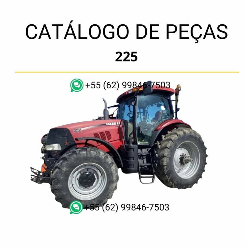 Catálogo de peças CASE PUMA 225 CVT em PDF, com lista completa de componentes e ilustrações técnicas detalhadas