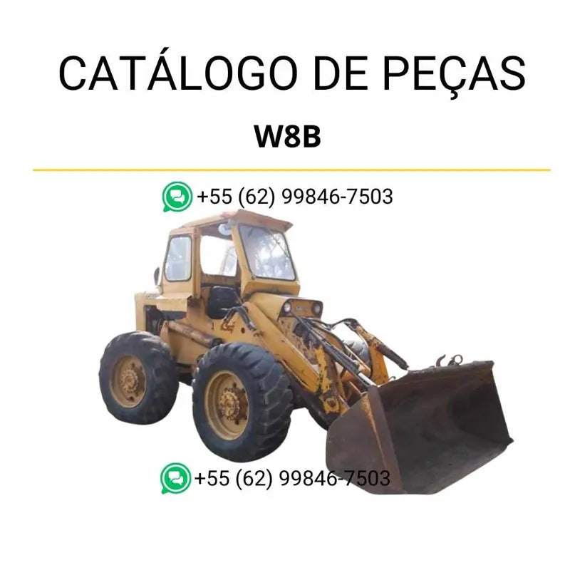 Catálogo de peças CASE W8B em PDF com esquemas detalhados e lista original de componentes da carregadeira de rodas 64–68