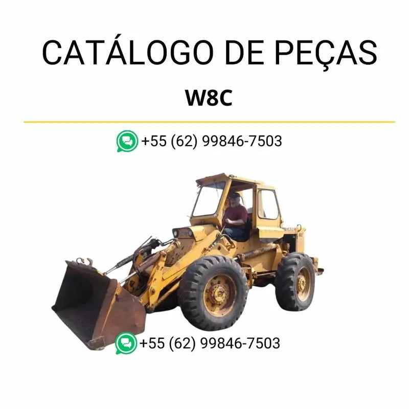 Catálogo de peças CASE W8C em PDF com ilustrações técnicas e lista completa de componentes da carregadeira de rodas ano 69