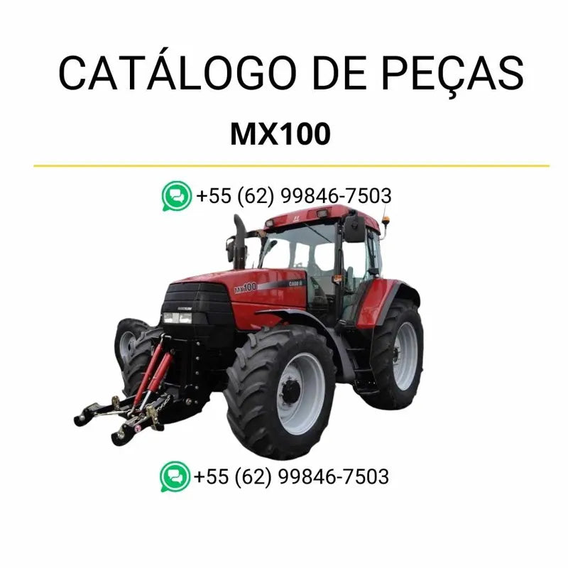 Catálogo de peças CASE IH MX100 Maxxum 1998-2002 em PDF com ilustrações técnicas e lista completa de componentes