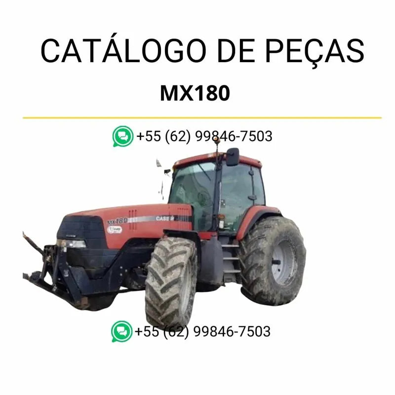 Catálogo de peças CASE IH MX180 Magnum 2000-2002 em PDF, com ilustrações técnicas e lista completa de componentes