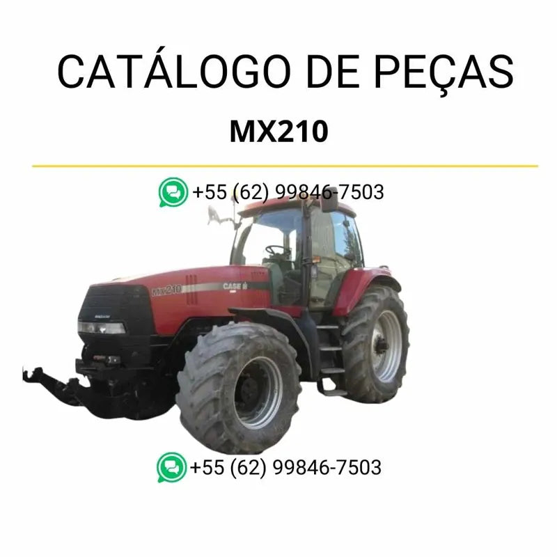 Catálogo de peças CASE IH MX210 Magnum 2003-2005 em PDF, com ilustrações técnicas e lista detalhada de componentes