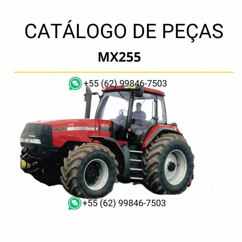 Catálogo de peças CASE IH MX255 Magnum 2003-2005 em PDF com ilustrações técnicas e lista completa de componentes