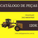 Catálogo de Peças Caterpillar 120K Motoniveladora em PDF com diagramas, listas de peças e códigos originais