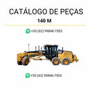 Catálogo de peças Caterpillar 140M para motoniveladora em PDF com ilustrações técnicas e lista detalhada de componentes originais.