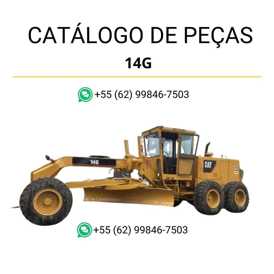 Catálogo de peças Caterpillar 14G motoniveladora em PDF com diagramas técnicos detalhados e identificação precisa dos componentes originais.