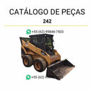 Catálogo de peças Caterpillar 242 em PDF com ilustrações técnicas e lista detalhada dos componentes originais da mini carregadeira.