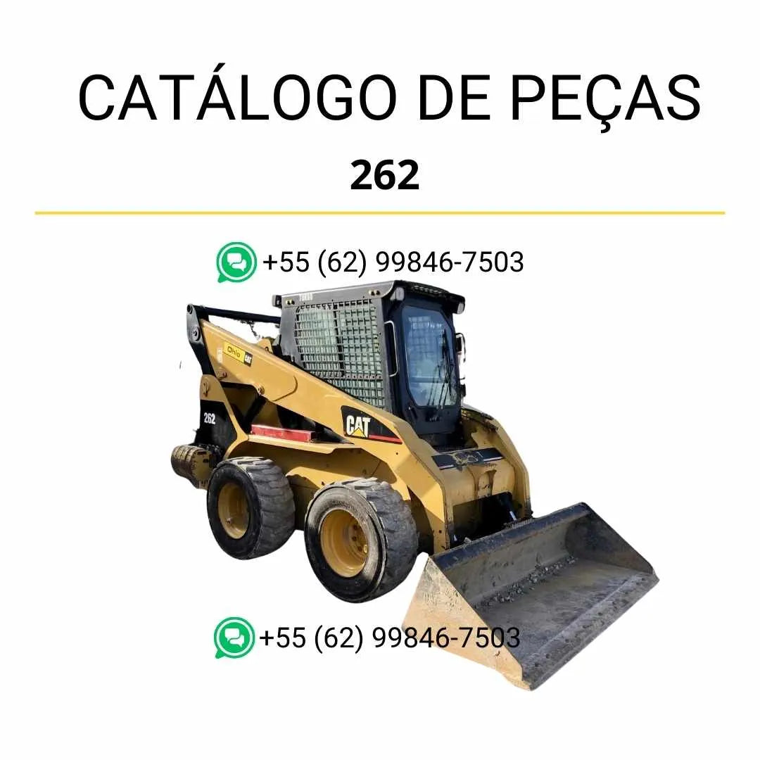 Catálogo de Peças Caterpillar 262 em PDF com diagramas completos e lista de componentes originais da mini carregadeira para manutenção precisa.