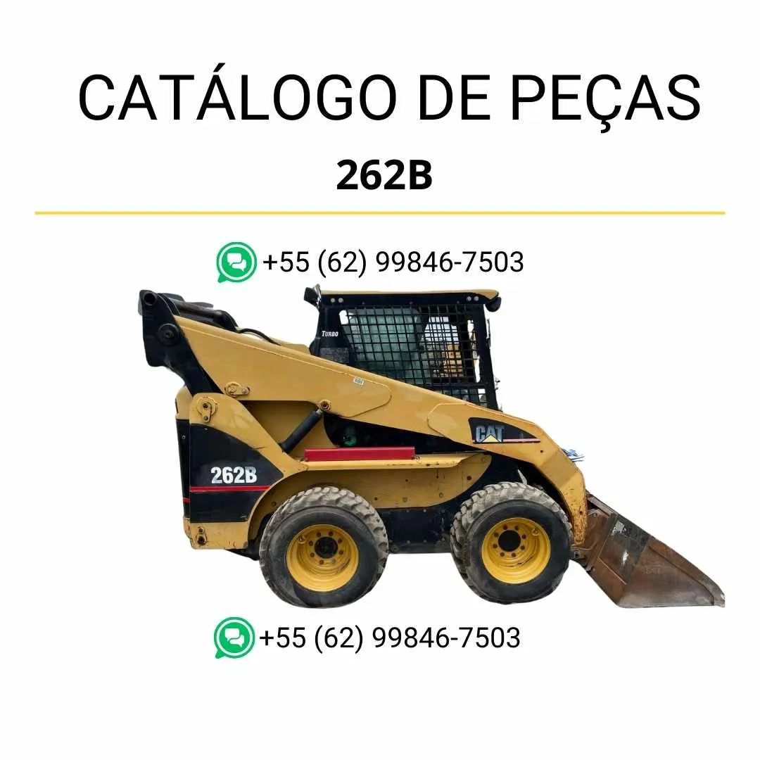 Catálogo de Peças Caterpillar 262B em PDF com ilustrações técnicas detalhadas e identificação precisa dos componentes originais da mini carregadeira.