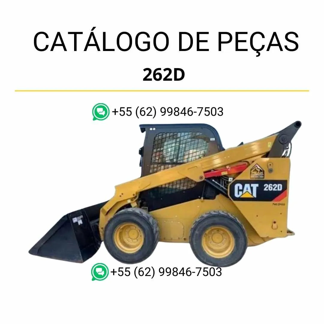Catálogo de Peças Caterpillar 262D em PDF com diagramas técnicos e identificação precisa de todos os componentes da mini carregadeira.