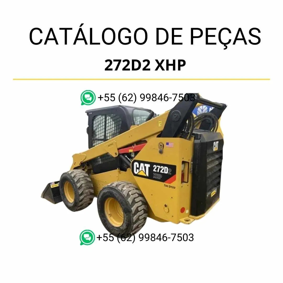 Catálogo de peças Caterpillar 272D2 XHP em PDF com diagramas técnicos detalhados e identificação completa de componentes originais.