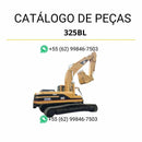 Catálogo de peças Caterpillar 325BL escavadeira em PDF com ilustrações técnicas e identificação detalhada de componentes originais.