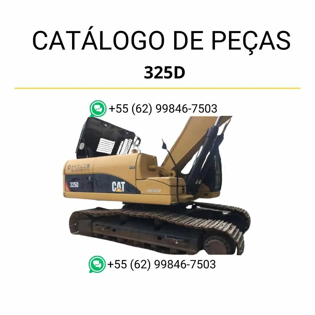 Catálogo de peças Caterpillar 325D Mobile Hyd Power em PDF, com diagramas técnicos detalhados e lista completa de componentes originais