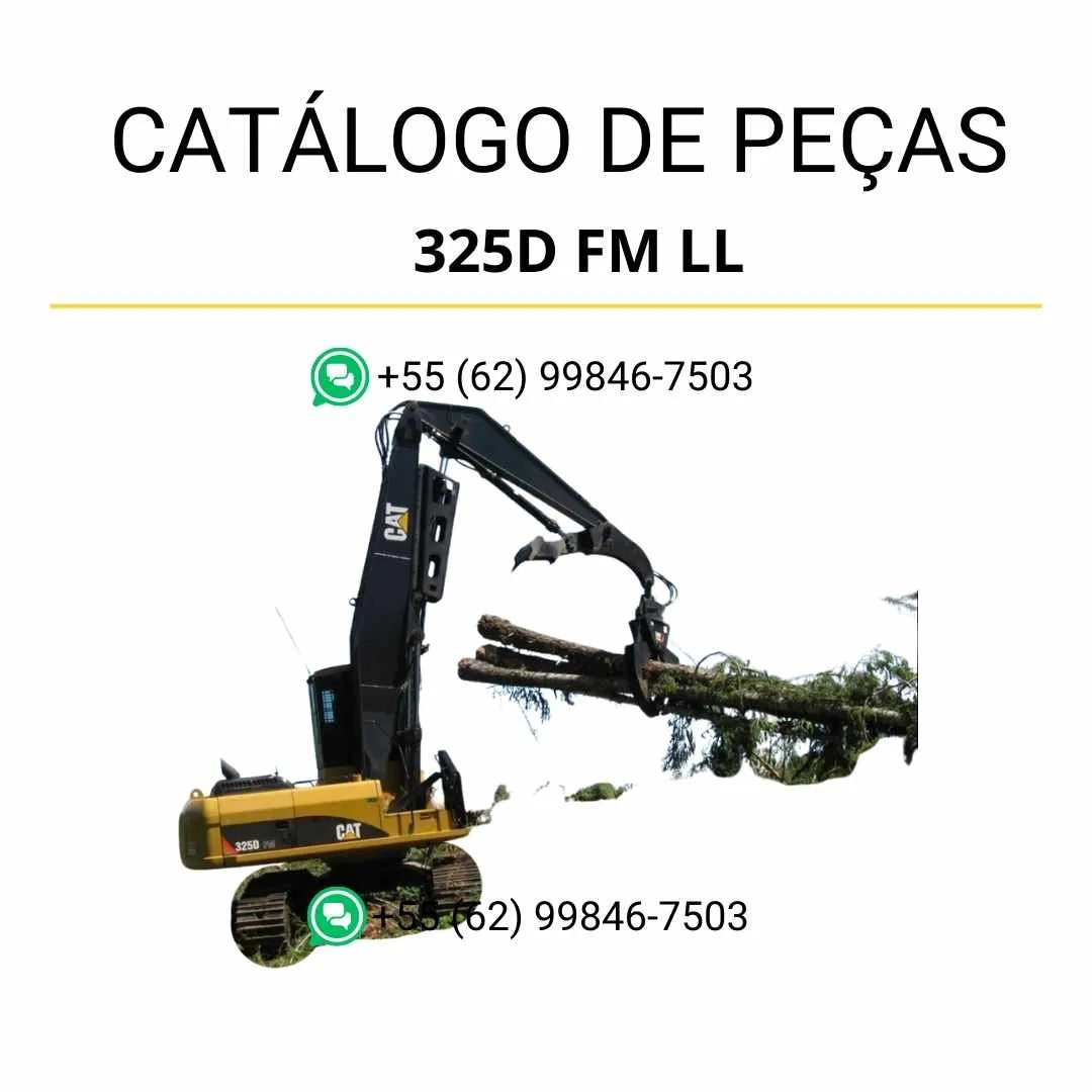 Catálogo de peças Caterpillar 325D FM LL em PDF, com diagramas técnicos detalhados e lista completa de componentes originais