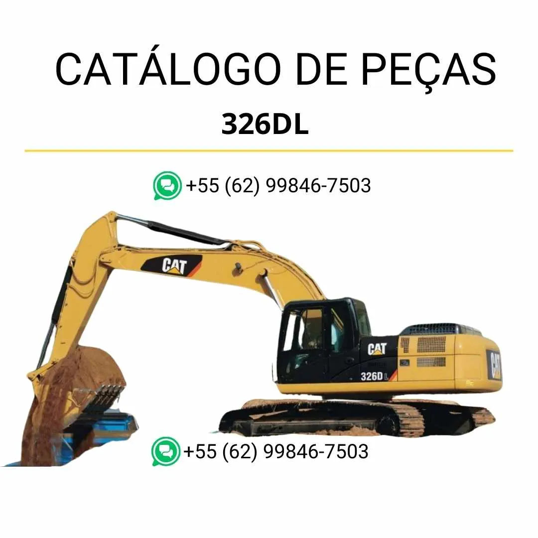 Catálogo de peças Caterpillar 326DL em PDF, com ilustrações técnicas detalhadas e lista completa de componentes originais