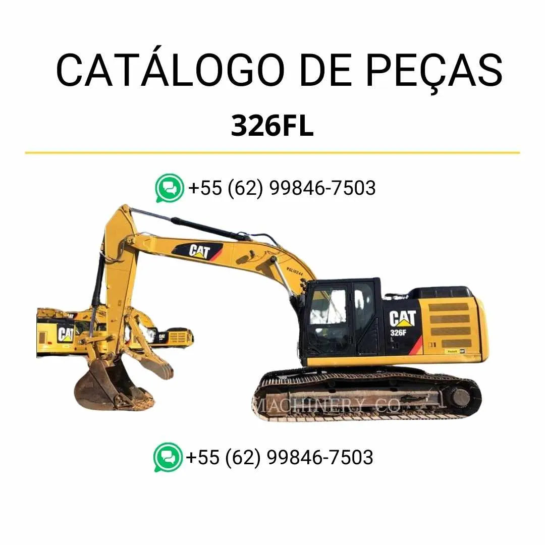 Catálogo de peças Caterpillar 326FL em PDF, com diagramas detalhados e lista completa de componentes originais