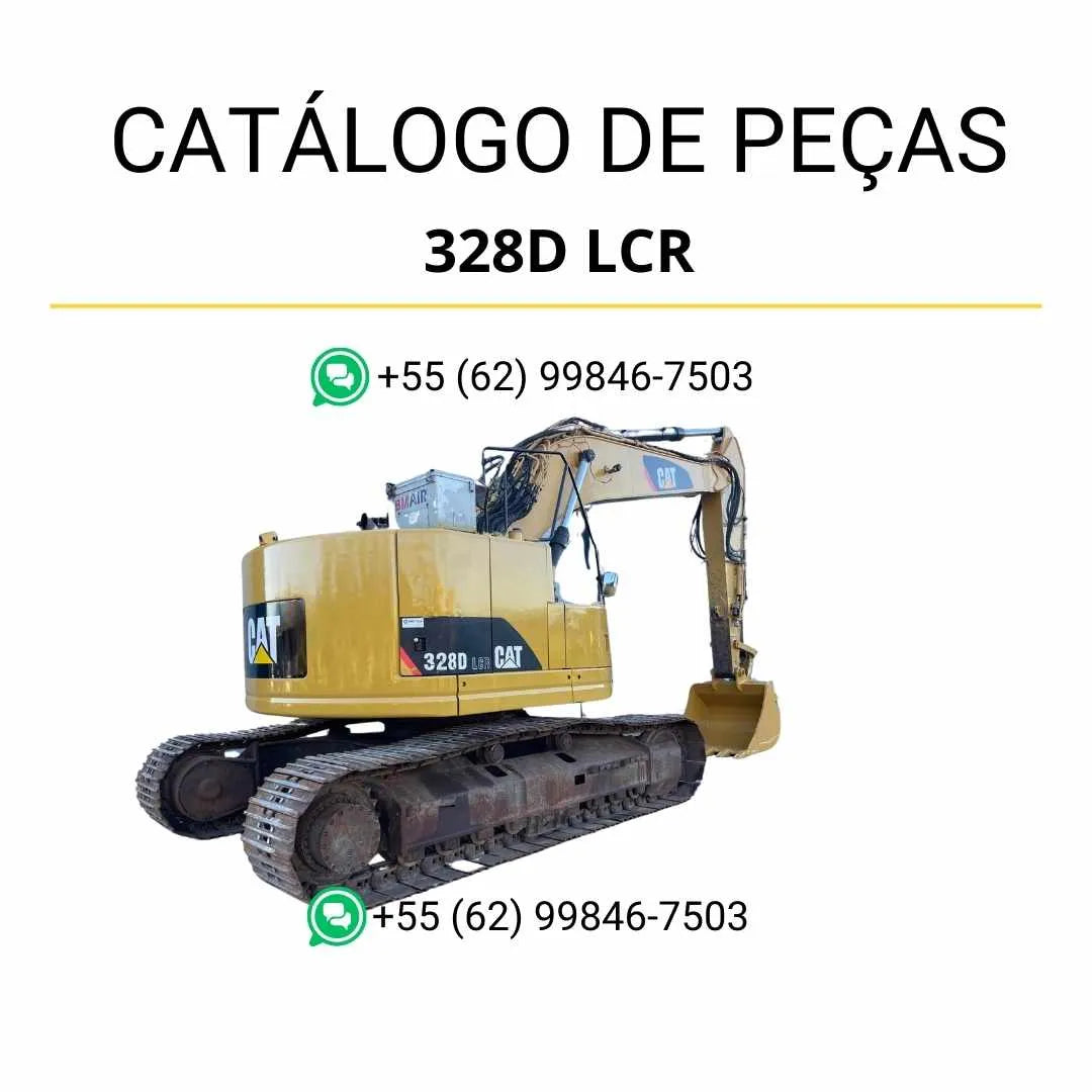 Catálogo de peças Caterpillar 328D LCR em PDF, com diagramas técnicos detalhados e lista completa de componentes originais