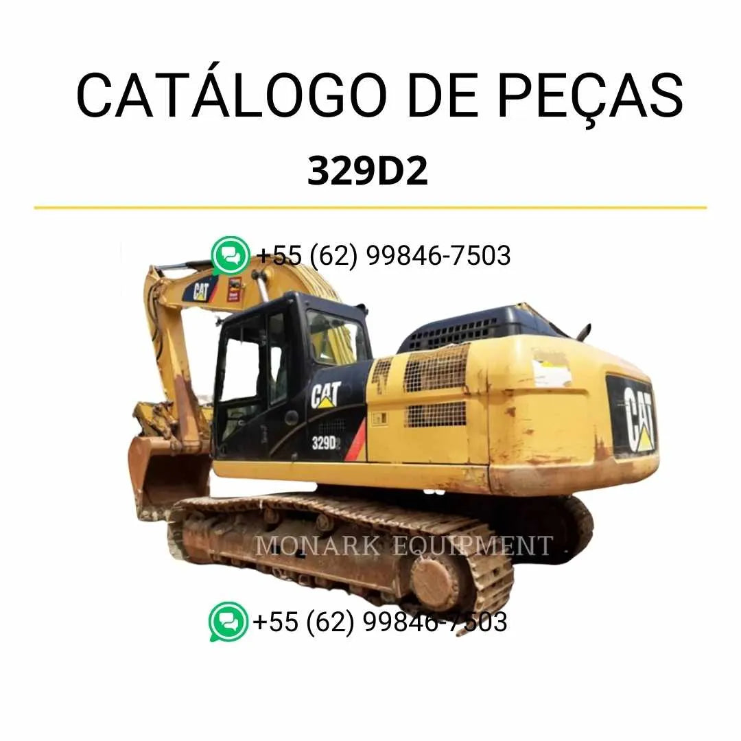 Catálogo de peças Caterpillar 329D2 em PDF, com ilustrações detalhadas e lista técnica completa de componentes originais