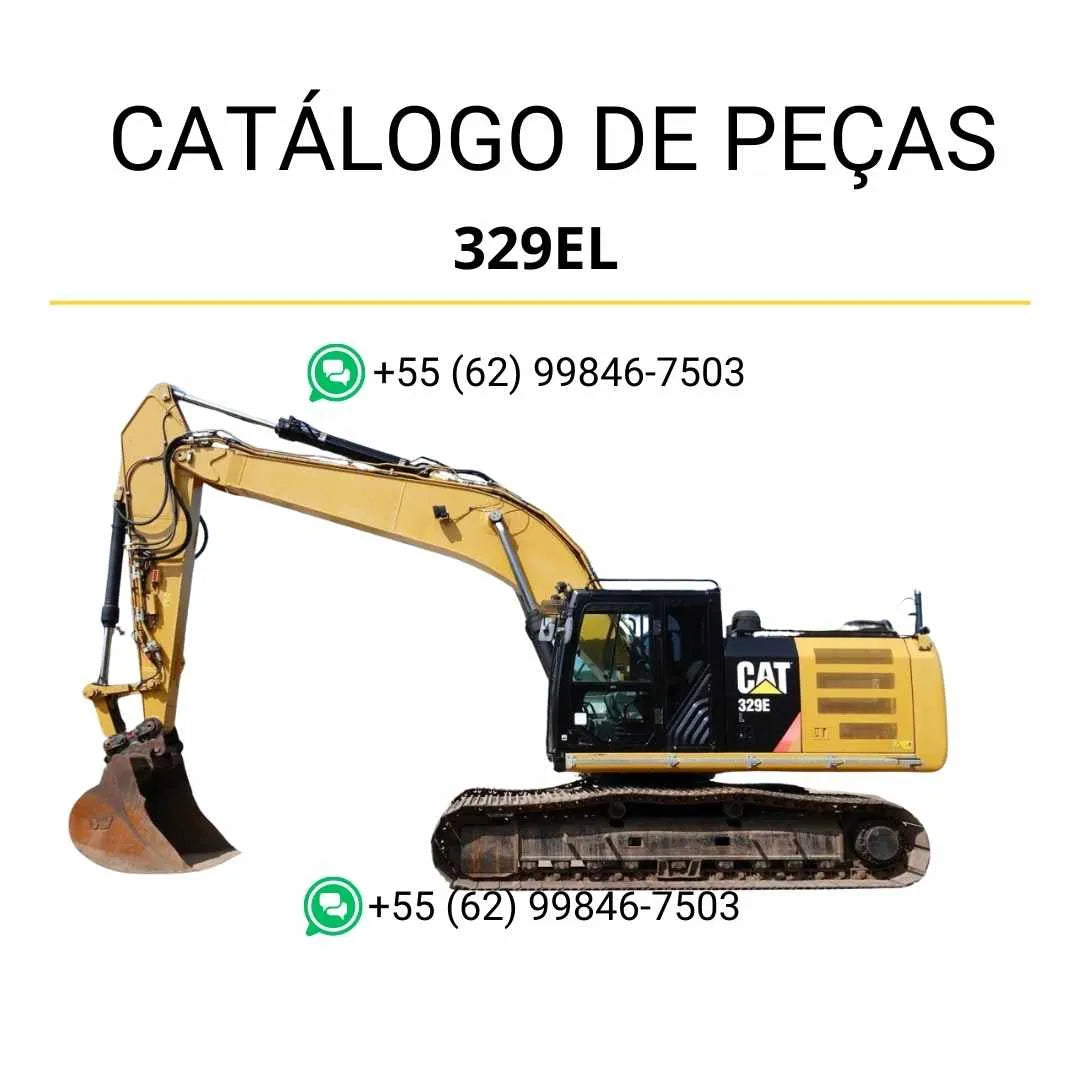 Catálogo de peças Caterpillar 329EL em PDF, com ilustrações técnicas detalhadas e lista completa de componentes originais