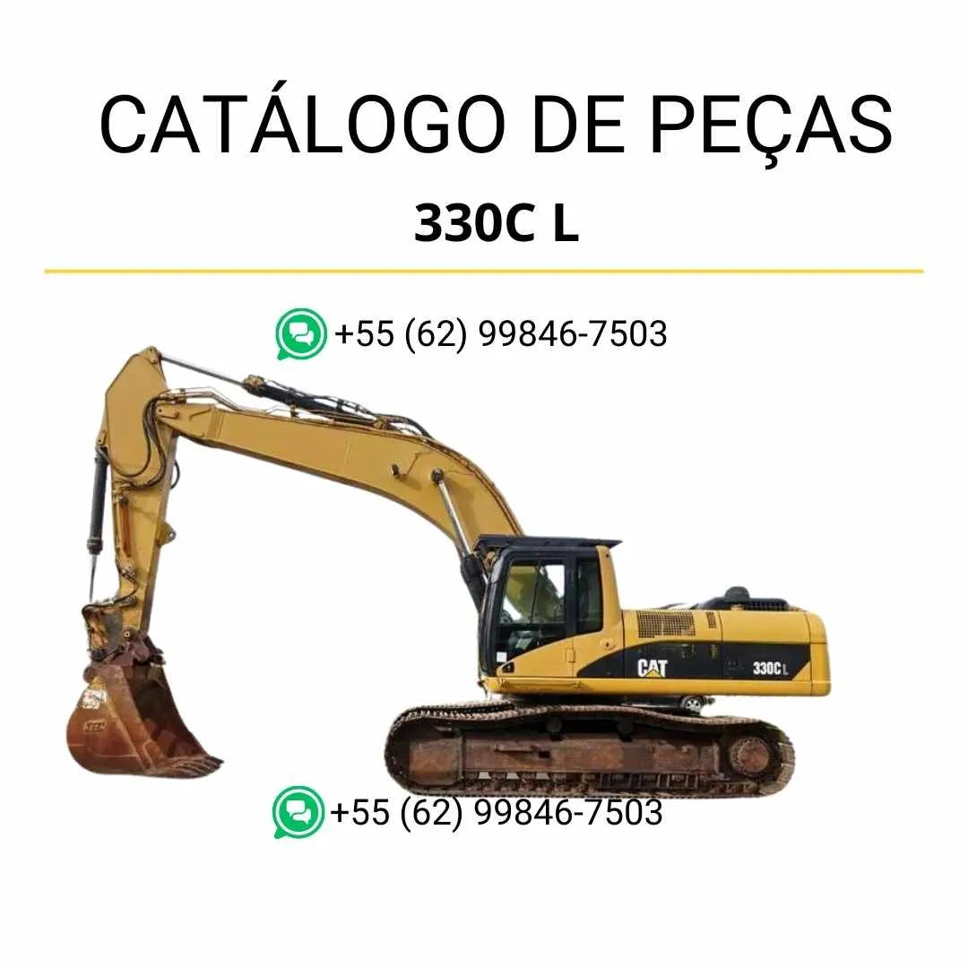 Catálogo de peças Caterpillar 330C L Escavadeira em PDF com ilustrações técnicas detalhadas e lista de componentes originais.