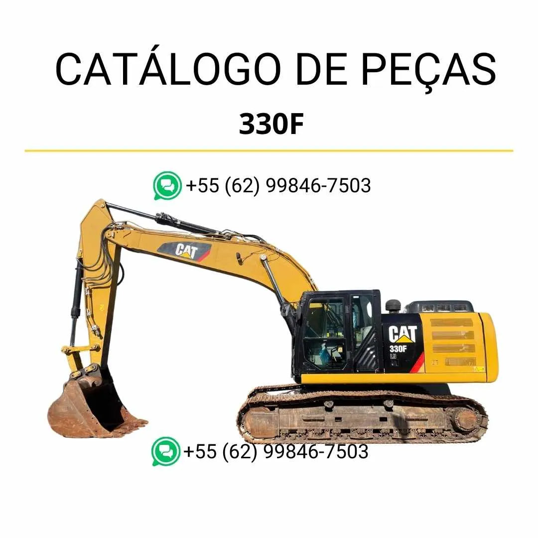 Catálogo de peças Caterpillar 330F LN escavadeira em PDF com diagramas técnicos completos e identificação detalhada de componentes originais.
