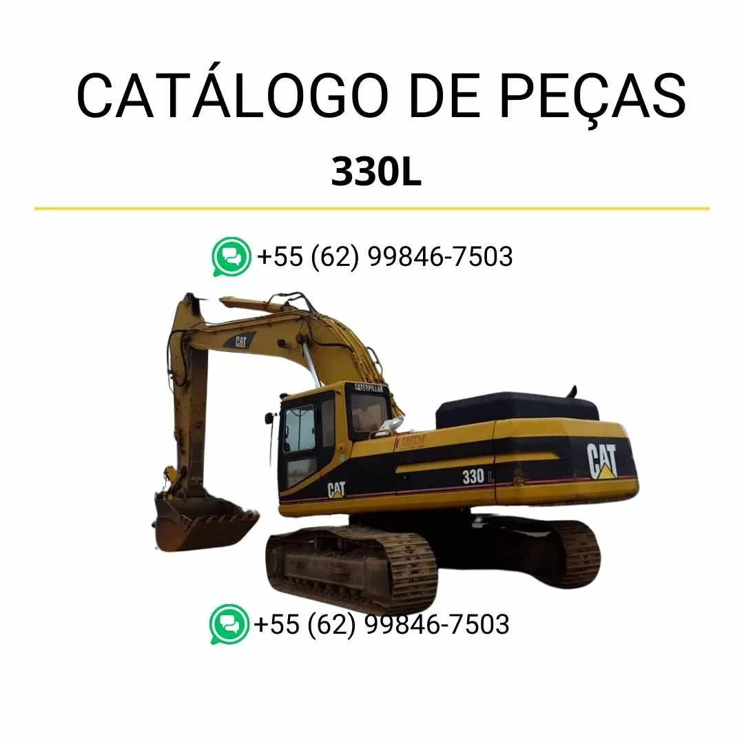 Catálogo de peças Caterpillar 330L em PDF, com ilustrações técnicas detalhadas e lista completa de componentes originais